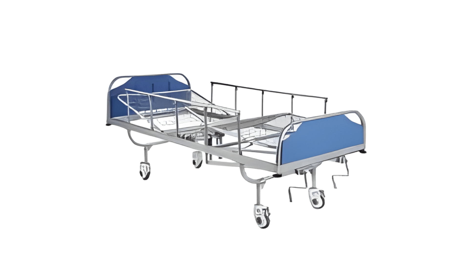 Adjustable 2 crank hospital bed with easy-to-use cranks for patient comfort and care.